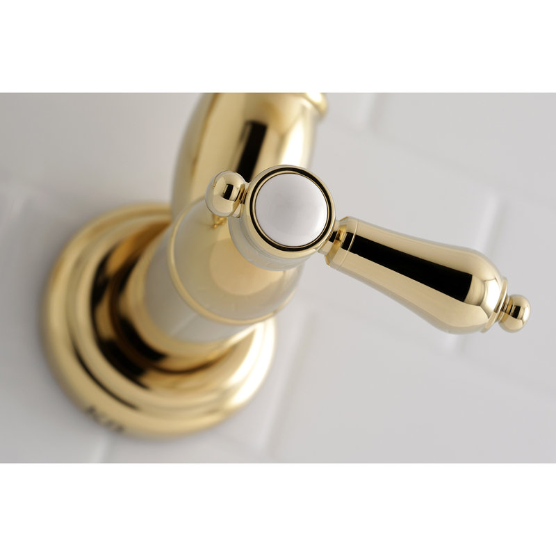 Kingston Brass Heirloom Two-Handle 1-Hole Wall Mount Pot Filler Faucet