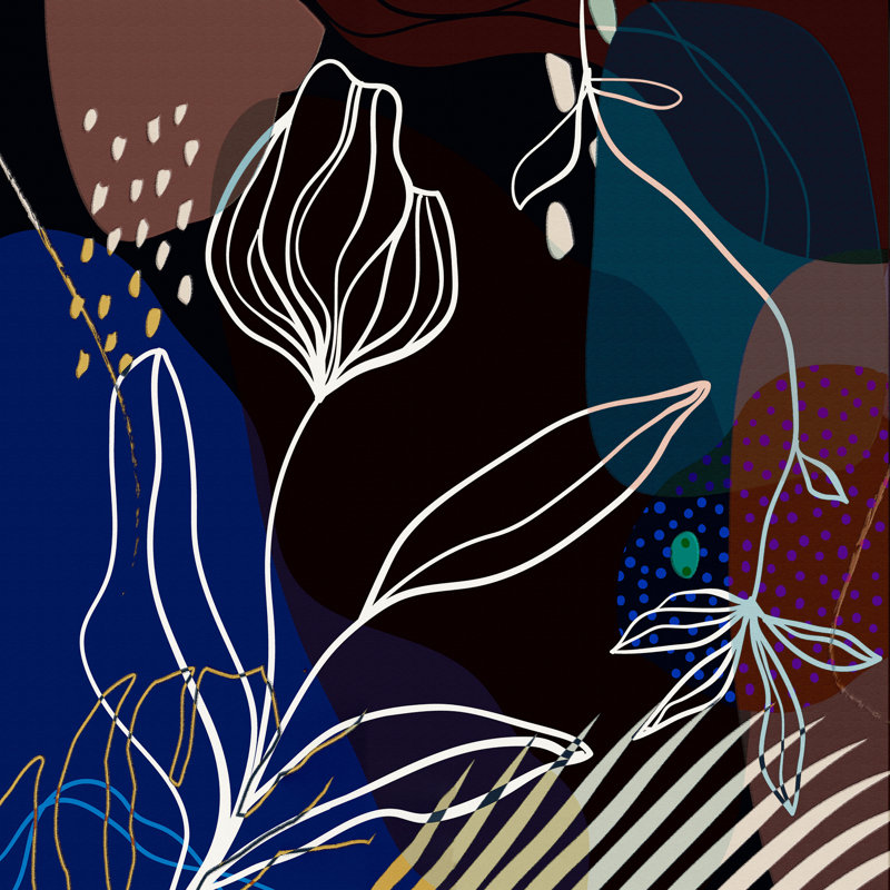 " Boho Flower I ", 20" H x 20" W x 1.5" D