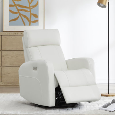 Corvin Genuine Leather Swivel Power Recliner
