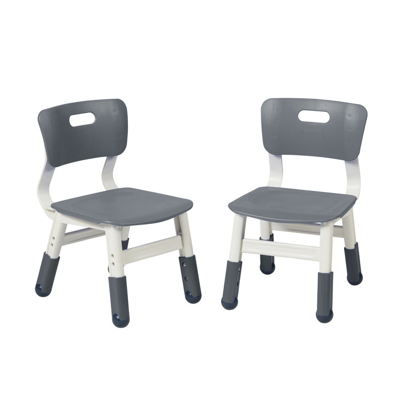 ECR4Kids Classroom Adjustable Chair, Flexible Seating, 2-Pack, Gray