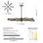 Lustre - Spoutnik industriel de 34 po de diamètre, luminaire suspendu en métal noir et doré à 8 lumières, abat-jour en maille, base d'ampoule E26, hauteur réglable