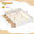 Queen Size Wooden Bed Frame with  Rolling Storage Drawers Wood Slat Support-1520896358
