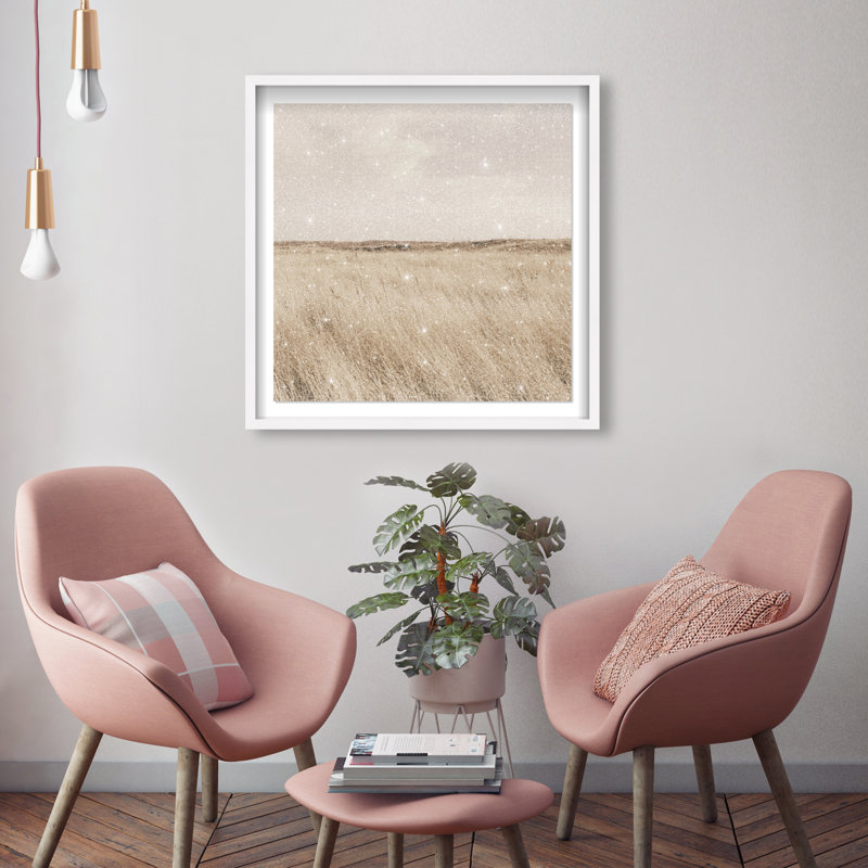 Golden Nature Print by Oliver Gal, 25.5" H x 25.5" W, White Shadowbox