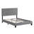 Upholstered Platform Bed Frame With Modern Button Tufted Linen Fabric Headboard, No Box Spring Needed, Wood Slat Support, Easy Assembly