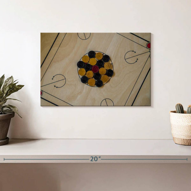 Senne Carrom Board Game, 8" H x 12" W