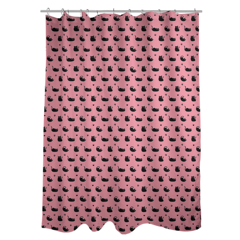 Rideau simple pour chat, Rose