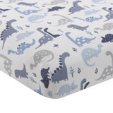 Roar Animals Cotton Blend - Piece Standard Crib Fitted Sheet
