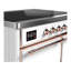 Cuisinière à induction 40 pouces avec 6 éléments à induction en blanc Majestic III Series (garniture cuivre)-124828844-124828852