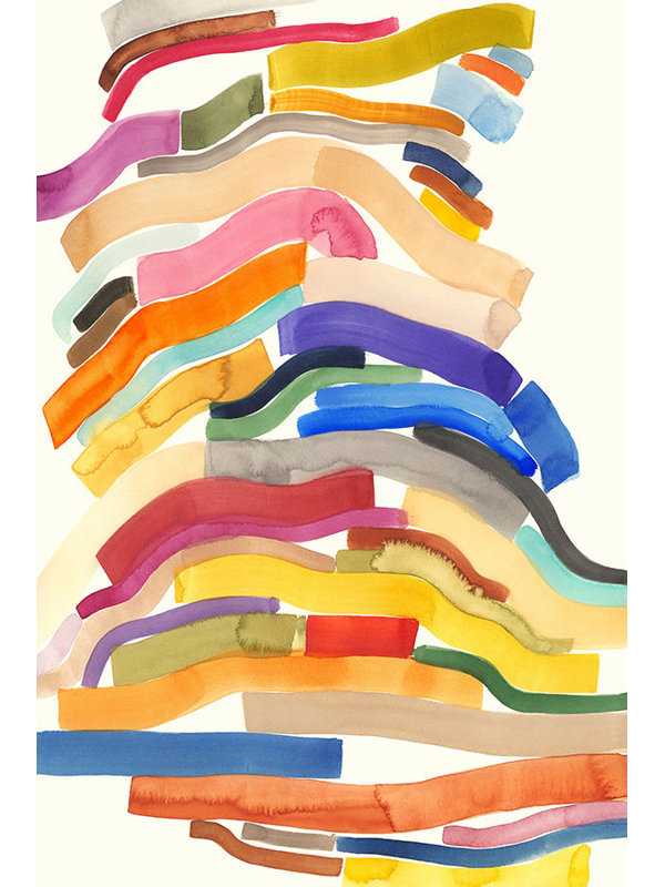 Jean Kenna " Summer Popsicle I " by Jean Kenna Painting Print, H 71 po x l 47 po x P 1,5 po, Image au pinceau gel