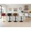 Chaise de bar rotative réglable moderne avec dossier en cuir de polyuréthane, convenant à la cuisine et à la salle à manger, capacité de 300 livres-414512833-415046426-415046430