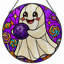 Panneau de vitrail 12 "H Ghost Candy