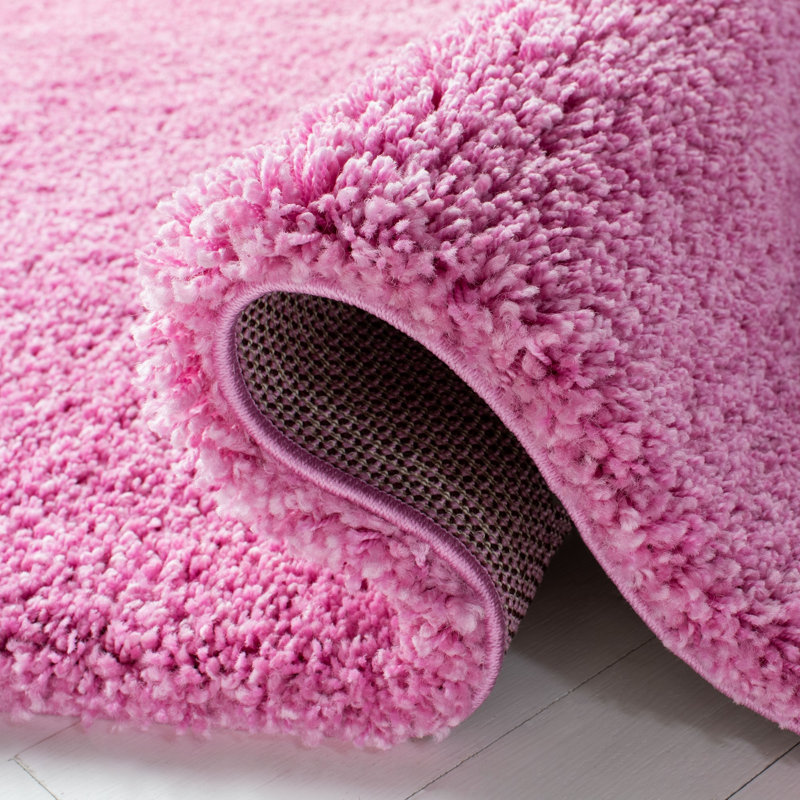 Tapis rose à poils longs Vandoren, Tapis de couloir 2 pi 3 po x 7 pi