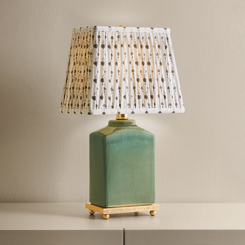 Brynn Table Lamp, Jade/Gold Leaf