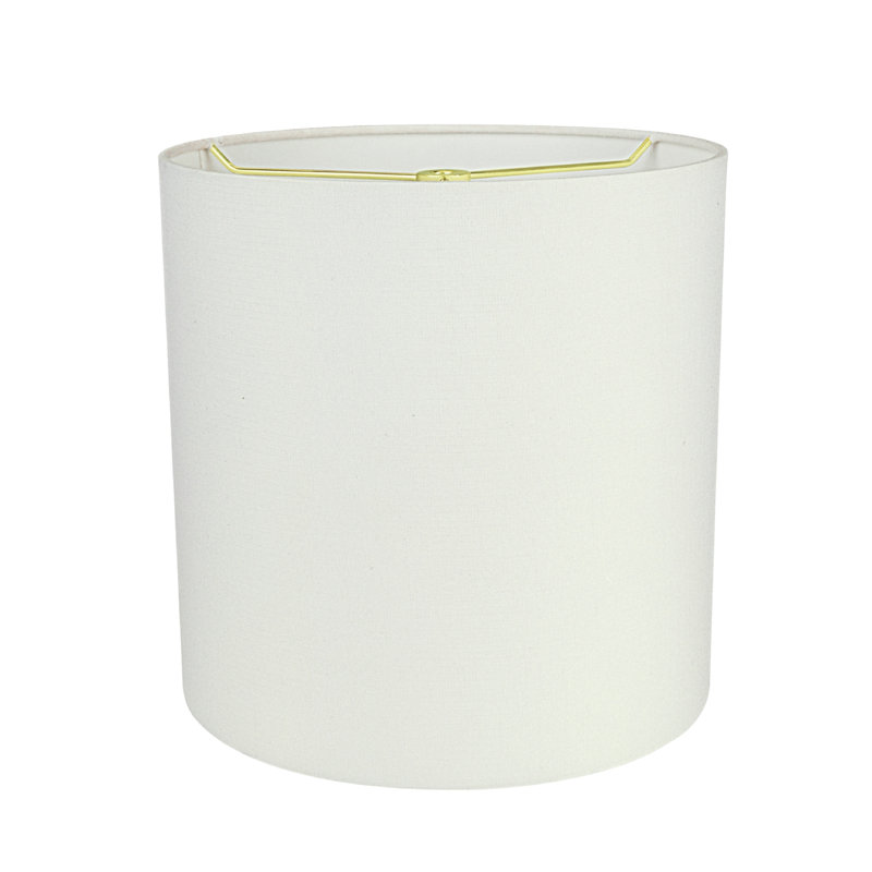 Abat-jour tambour en tissu (Spider) en blanc, H 10 po x l 10 po x P 10 po