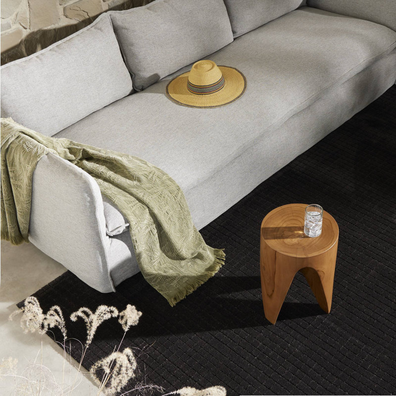 Rectangle Peighton Handmade Flatweave Area Rug in Brown, Rectangle 8' x 10'
