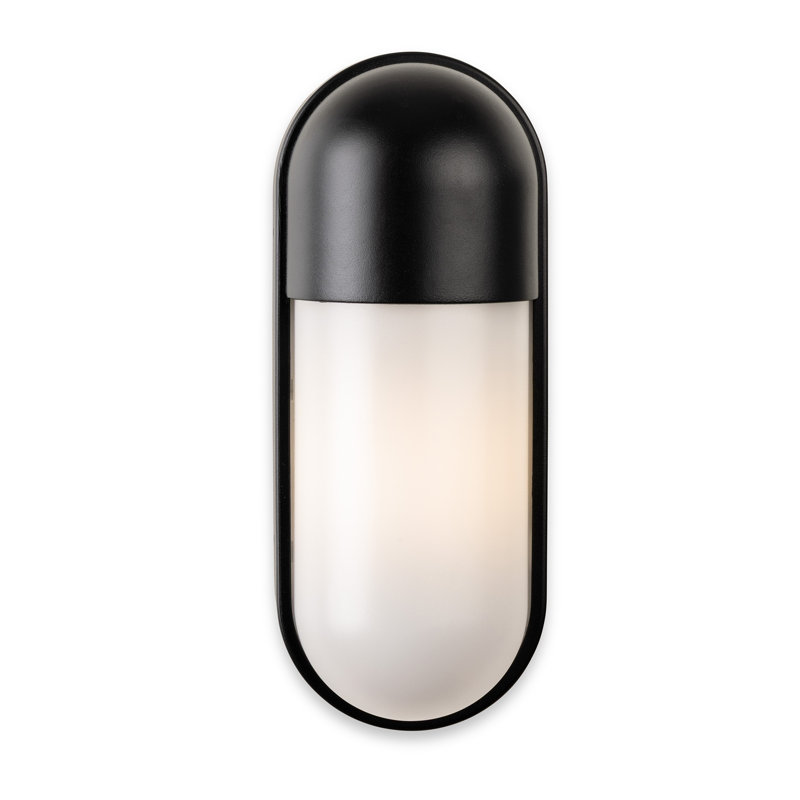 Black 24cm H Outdoor Bulkhead Light