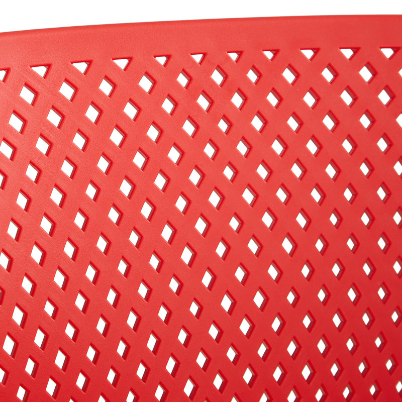Waterville Stackable Outdoor Patio Dining Armchair, Red