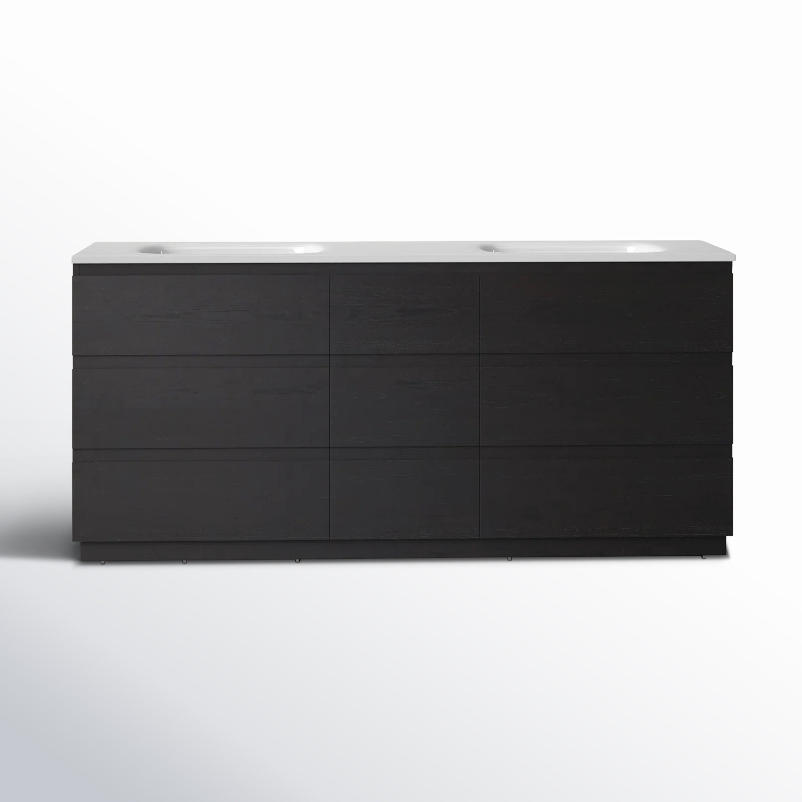 Arla 72" Cedar Double Bathroom Vanity, Charcoal