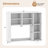 Desktop Bookshelf with 7 Open Cubbies & 3 Adjustable Shelves for Home Office Dorm White