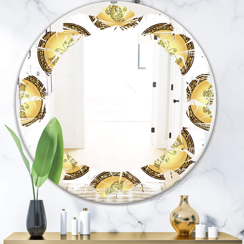 Miroir mural Leaves, H 23,6 po x l 23,6 po