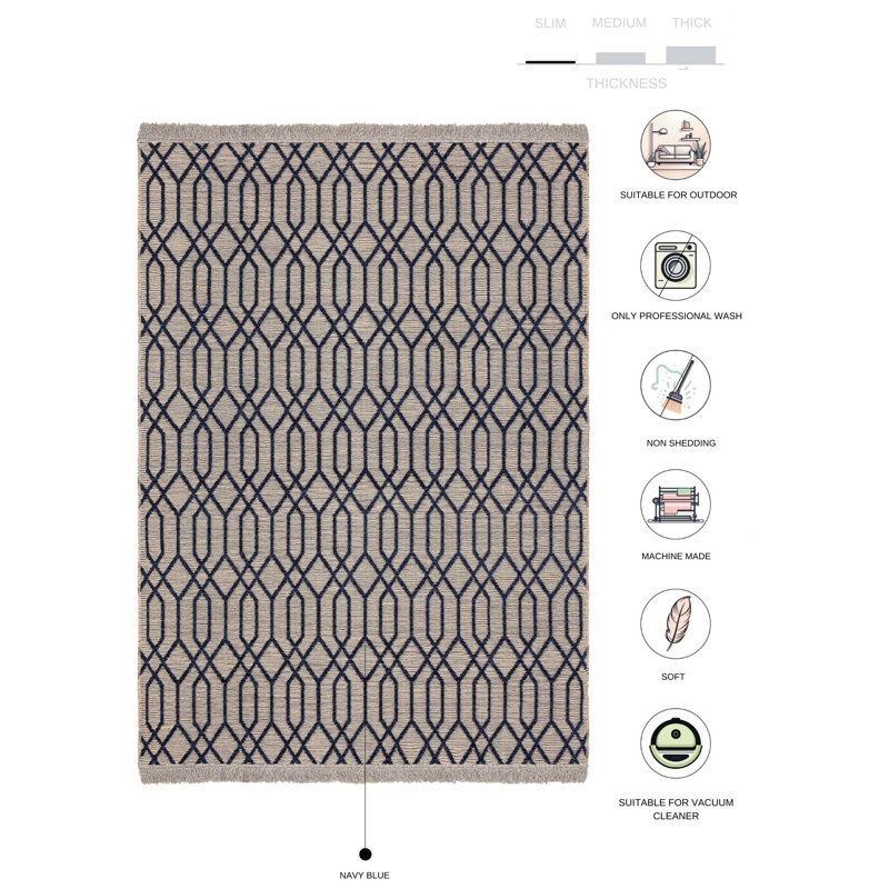 Stanuta Geometric Indoor Rug, Rectangle 4' x 5'11"