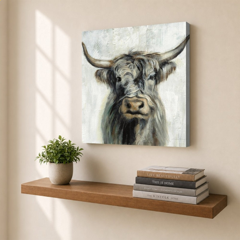 Vache Highland, 36" H x 36" W