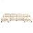 Modular Sectional U Shaped Couch With Ottoman, Soft Chenille Fabric, Tufted Cushion Backrest, High-Density Foam, Elegant Armrests, Easy Install For Bedrooms And Living Rooms-1091967090-1091967092
