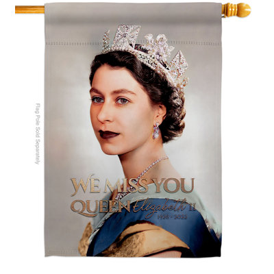 Double Sided 40'' H x 28'' W Polyester House Flag