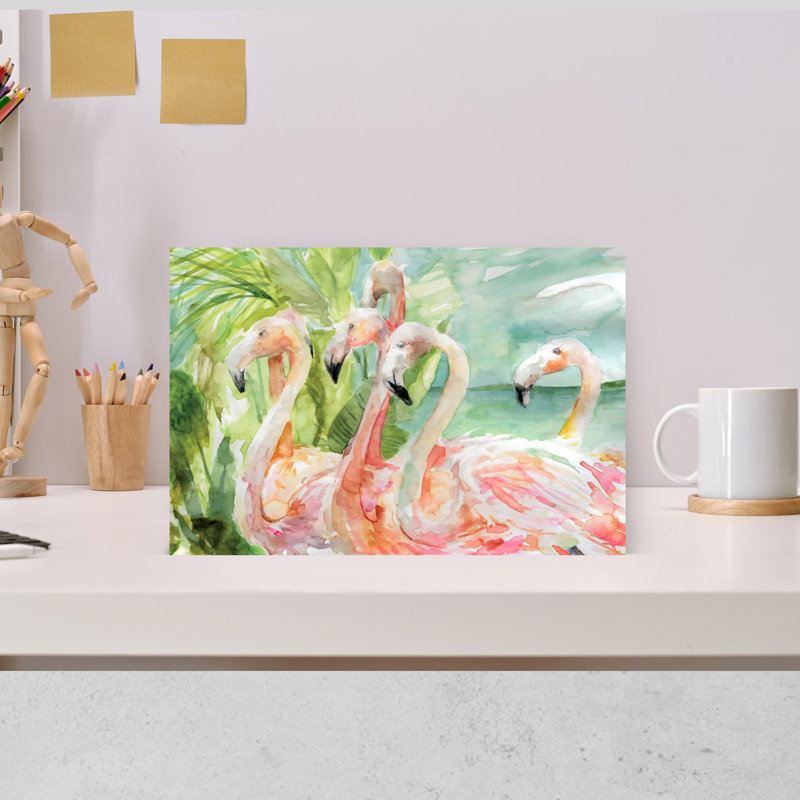 Art mural de plage rose avec dames élégantes et vibrantes, H 18 po x l 12 po