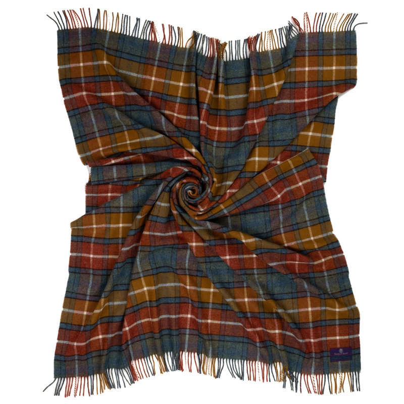 Highland Tweeds Shetland Lambswool Throw (antique Buchanan)