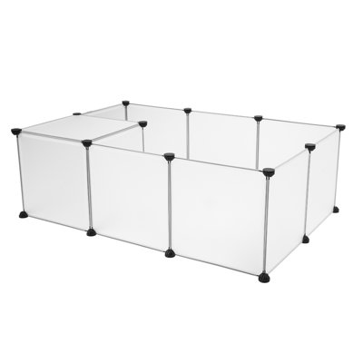 Portable Large Plastic Pet Playpen - Diy Expandable Yard Fence For Small Animals (hedgehog/hamster/guinea Pig/rabbit), Puppy Kennel Crate Tent