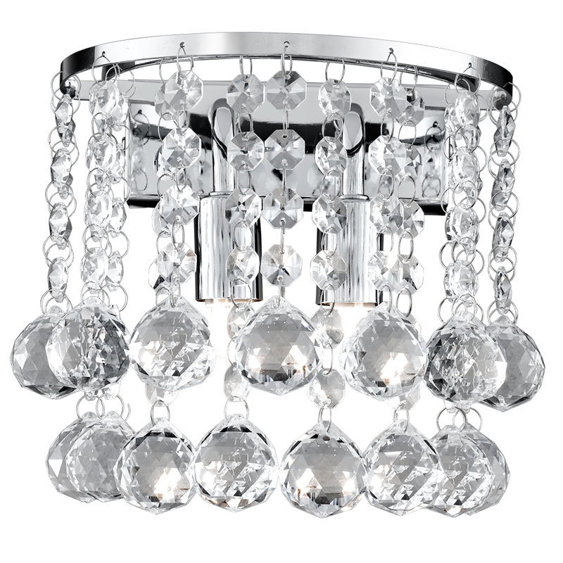 Axl Flush Mounted Sconce, Chrome