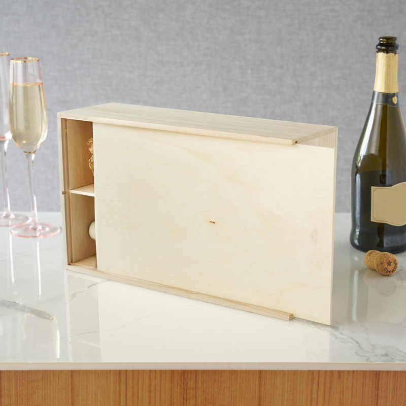 Boîte à vin en bois de paulownia