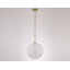 Luminaire suspendu sphérique en or brossé à 1 lumière Blumefield