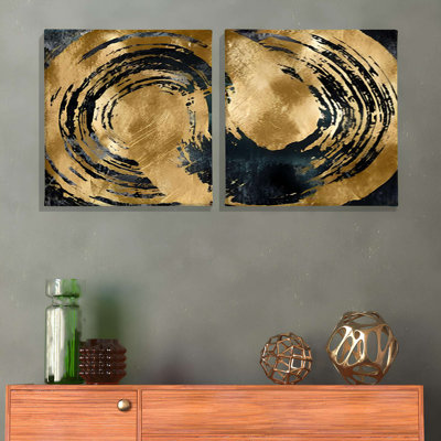 Stunning Decorative Canvas Paintings (2 Pieces), 19.7 x 19.7 Inches Each | 100% Canvas with 100% Wooden Frames | Perfect for Living Room & Bedroom Decor, Adds Elegance and Style to Any Space