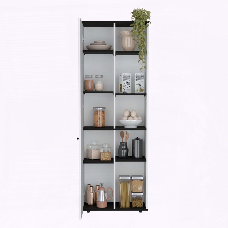 Armoire de rangement Hoyt avec 10 compartiments, Noir
