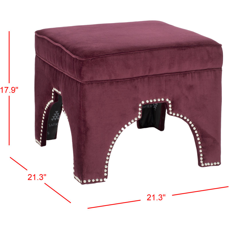 Campbell 54.1cm Wide Ottoman, Bordeaux