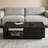 Luxury-Style Rectangular Granite Slab Coffee Table-698182887