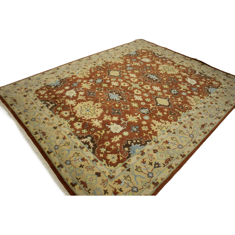 Tapis rouille orange Indo-Mahal 8 x 10