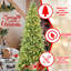 Arbre de Noël mince en forme de crayon de 7 pi avec 400 blancs chaleureux, 1180 pointes réalistes, lumières à DEL faciles à assembler, branches articulées pour espaces compacts, aspect complet-1618091216