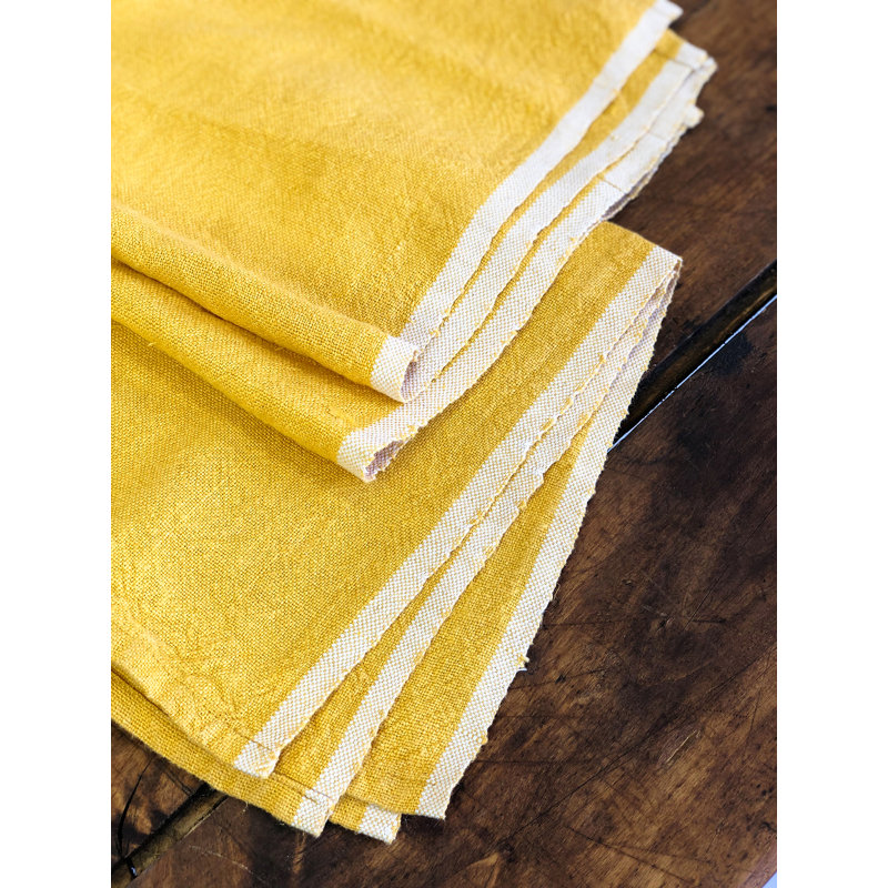 Chunky Linen Dish Cloth, Mustard