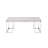 Spacious Rectangular Wood Coffee Table And Sleek Metal Sled Base Modern Table, With Chic