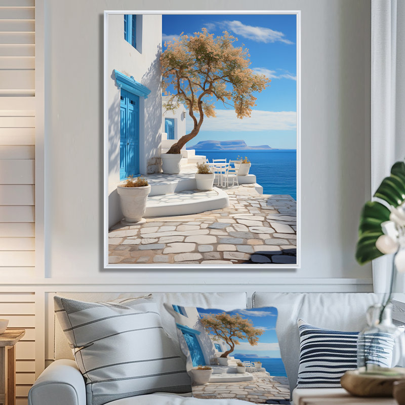 Grèce, harmonie des Cyclades III - Nautique et plage, reproductions d'art mural FL72587, H 44 po x l 34 po x P 1,5 po