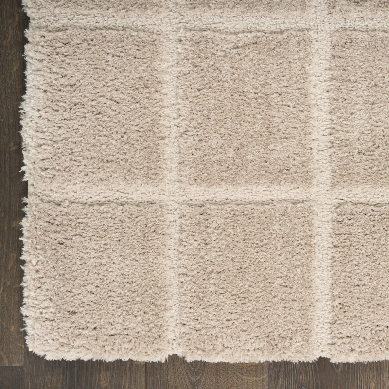 DKNY West End Ave Beige Modern Indoor Rug, Rectangle 3'11" x 5'11"