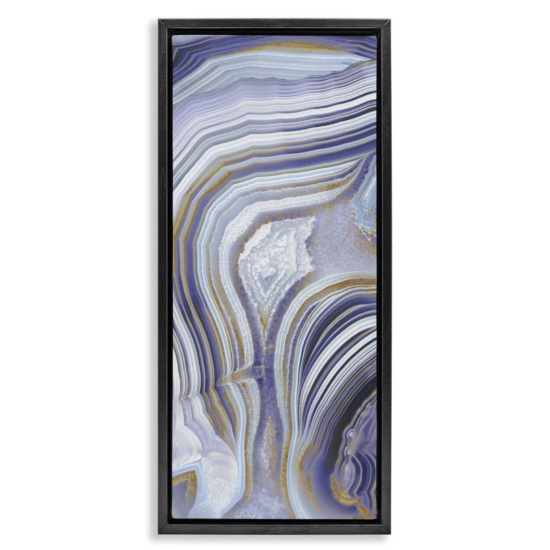 Agate Crystal, Cadre flottant noir de jais, H 25 po x l 11 po