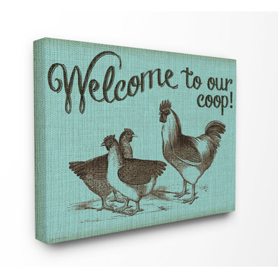 Welcome to Our Coop with Chickens, impression panoramique sur toile