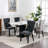 High-End Tufted Solid Wood Contemporary PU And Velvet Upholstered Dining Chair With Wood Legs Nailhead Trim  2-Pcs Set-156797483-141108627