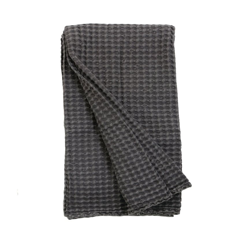 Couverture 100% coton Zuma, Simple, Anthracite