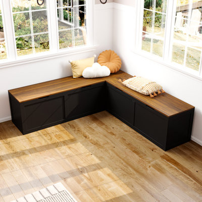 Banc de rangement de coin pour chaussures