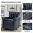 Heilig Genuine Leather Swivel Rocker Armchair-95619457
